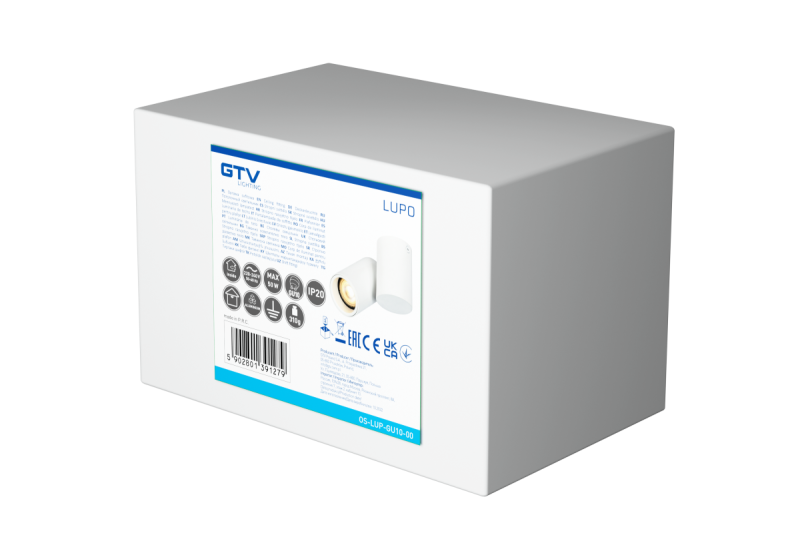 Decor Таванна лампа LUPO алуминий 11.6x5.6x11.5 IP20 1*GU10 макс. 50W кръгла бяла 1208963927