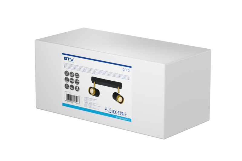 Decor Таванна лампа ORIO алуминиева 24.0x5.5x14.0 IP20 2*GU10 макс. 50W кръгла черна 1208963965