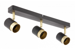 Decor Таванна лампа ORIO алуминий 43.0x5.5x14.0 IP20 3*GU10 макс. 50W кръгла черна 1208963967