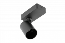 Decor Стенен монтаж SANTO алуминиев IP20 макс. 20W единичен кръгъл черен. 1208963993