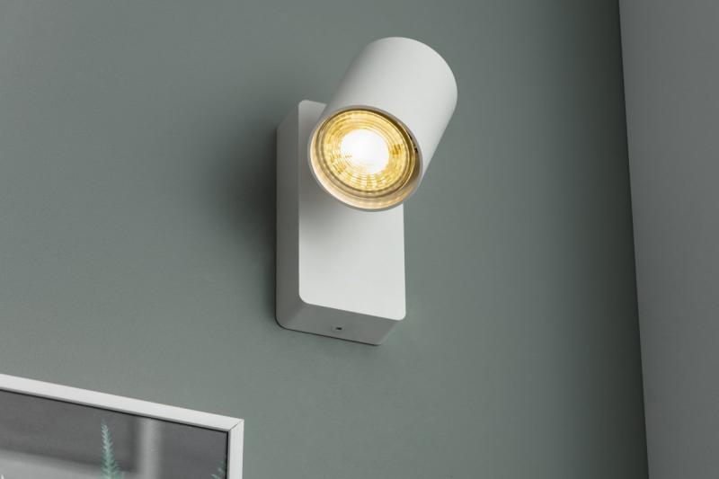 Decor Стенен монтаж SANTO алуминиев IP20 макс. 20W единичен кръгъл бял. 1208963994