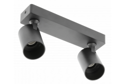 Decor Таванна осветителна тяло SANTO алуминий IP20 макс. 20W*2 двойно кръгло черно. 1208963997