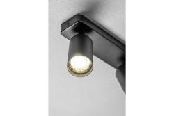 Decor Таванна лампа SANTO BIS алуминиева IP20 макс. 20W*2 двойно кръгла черна. 1208963999