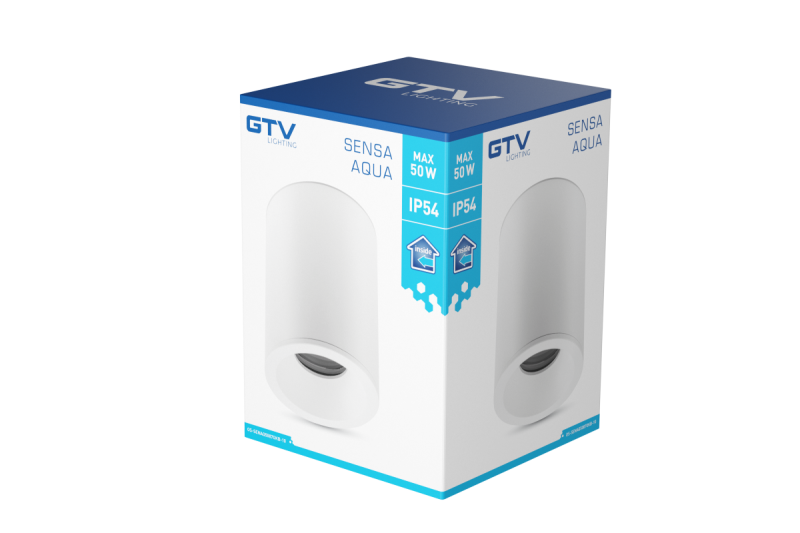 Decor SENSA AQUA таванна лампа алуминий 85x115 IP54 максимум 50W кръгла бяла 1208964007