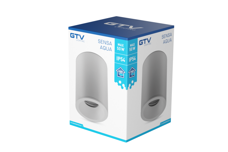 Decor SENSA AQUA таванна лампа алуминий 85x115 IP54 максимум 50W кръгла сива 1208964008