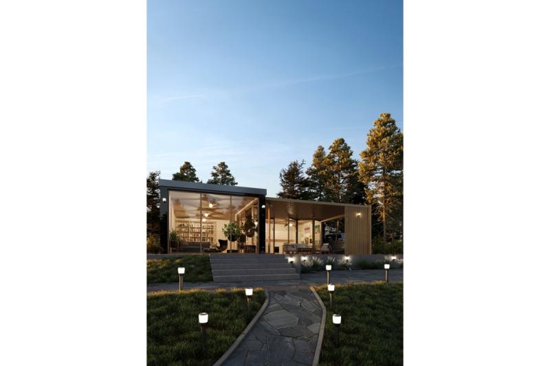 Decor Градинска лампа TORA-AU E27 MAX.15W IP54 AC220-240V 50-60Hz, черна, за монтаж на стена. 1208964023