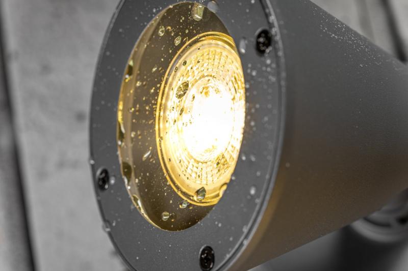 Decor Градинско осветително тяло LUSTINO-D GU10 MAX.20W IP44 AC220-240V 50-60Hz стенна лампа с долно основание в графитен цвят. 1208964032