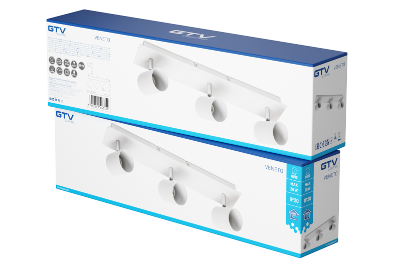 Decor Таванна лампа VENETO IP20 макс. 20W 3 x GU10 кръгла бяла 1208964039