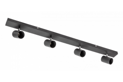 Decor Таванна лампа VENETO IP20 макс. 20W 4 x GU10 кръгла черна. 1208964042