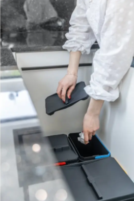 Гарби Баскет B-60-3 система за сортиране на отпадъци за чекмедже 60 см, включително държач и 3 кофи за отпадъци 1208964399