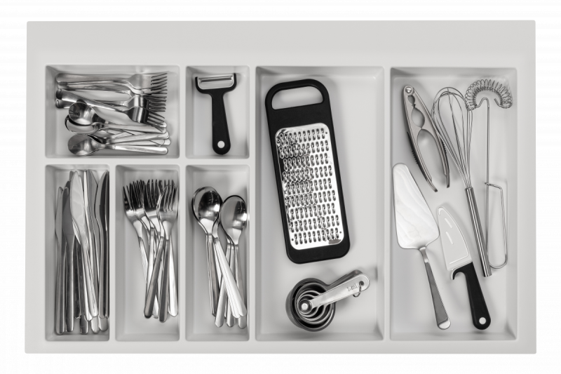 Декор Cutle Вложка за кухненско чекмедже 800 Axispace Бял 1208966379