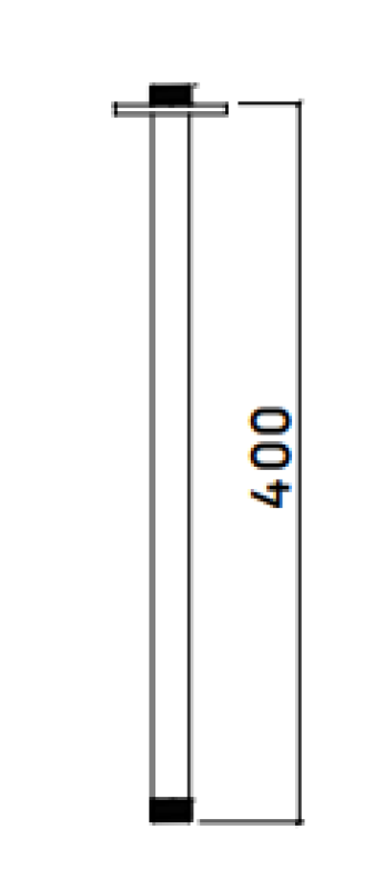 Waterevolution flow Държач за таван 40 cm светло злато T164540WGE