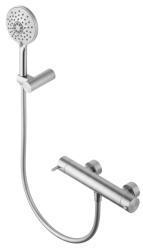 Ватереволюция Flow термостат за душ с душ комплект кръгъл неръждаема стомана T140TNRIE