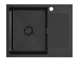 Quadri Dixton 80 black PVD Nano Иноксова мивка 600x480 мм с обратим отцедник 1208967197