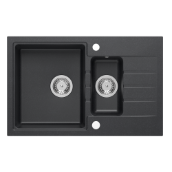 Quadri жилетка антрацит 1,5 гранитна мивка с отцедник, обърнима 78x50см 1208967381