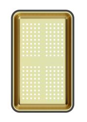 Квадратна златна кошница за отпадъци 38x23 см за мивки Newport 1208967506