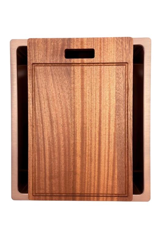 Pure.Sink Prestige мивка 34x40 см PVD Мед, радиус 10 мм, за вграждане, плосък монтаж и надстройка PPG3440-62