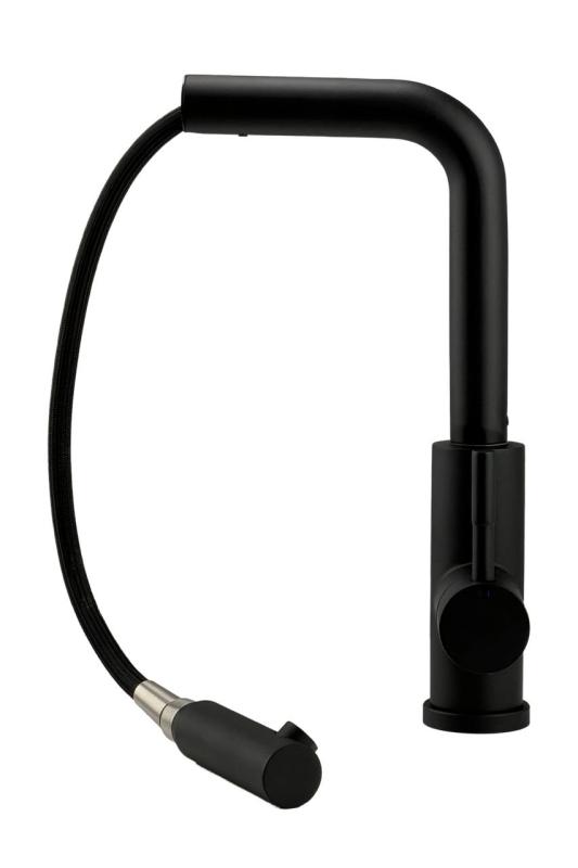 Pure.Sink Elite Steel Spark-S кухненски смесител Матово черен с изтеглящ се чучур PS8041-10