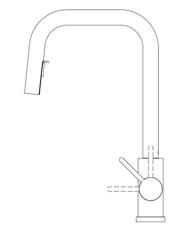 Pure.Sink Elite Steel Crystal-S кухненски смесител PVD четкано злато с изтеглящ се чучур PS8050-60