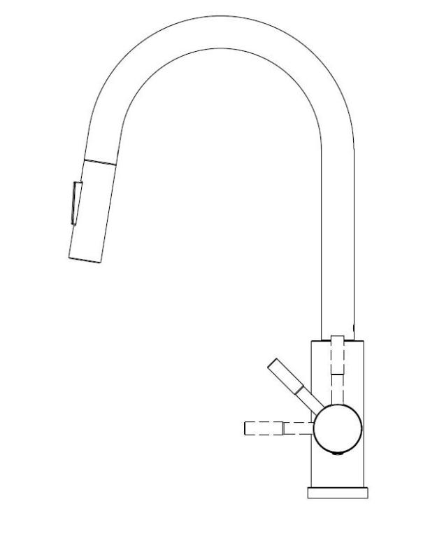 Pure.Sink Elite Steel Stream-S кухненски кран PVD брусен злато с изтеглящ се изход PS8045-60