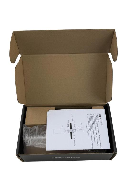 Pure.Sink Elite Steel Shine вградим дозатор за сапун матово черен, пълнен отгоре PS9010-10