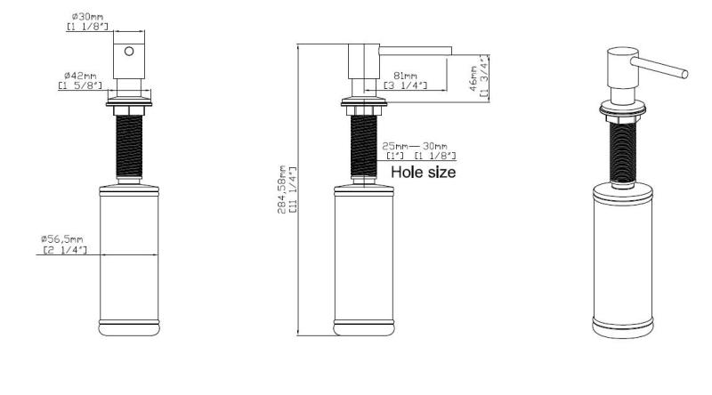 Дозаторът за сапун Pure.Sink Elite Steel Shine PVD Gun Metal PS9010-61
