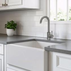 Куадри Ковънтри кухненски смесител сив с въртящ се чучур 1208967666