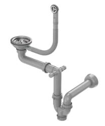 Quadri Лондон Комплект за източване от неръждаема стомана, включително преливник - 1208967767