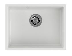 Куадри Елстън Бял Гранитен Подмонтиран Мивка 495x360мм с Неръждаема Стомана Запушалка 1208967774