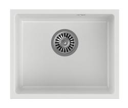 Quadri Elston Бяла Гранитна Подмонтирна Мивка 420x335mm с Неръждаема Стомана Запушалка 1208967776