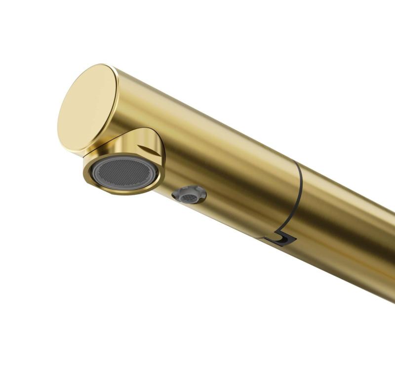 Куадри Елесмир Кухненски смесител PVD злато 3-пътен с допълнителна връзка за филтрирана вода 1208967781