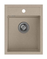 Куадри Лондон Гранитен Бежов Пясъчен Мивка 39x50 см с Отвор за Кран за Монтаж - 1208967845