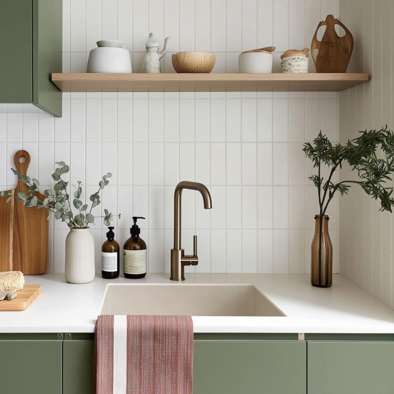 Гранитната ми универсална бежова пясъчна гранитна мивка 40x40 см вградена, подстроена и плоско вградена с тапичка от оръжеен метал - 1208967919