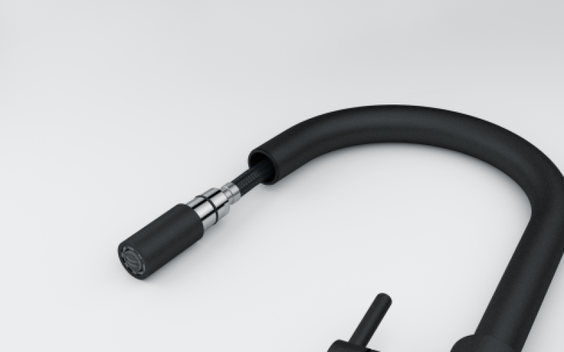 Франке Лина Черен Смесител за Кухня с Изтеглящ се Душ 115.0626.053