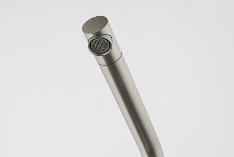 Franke Active Twist Едноръков Смесител Неръждаема Стомана с Фиксиран Чучур и Интегрирано Управление на Отпадъците 115.0653.504