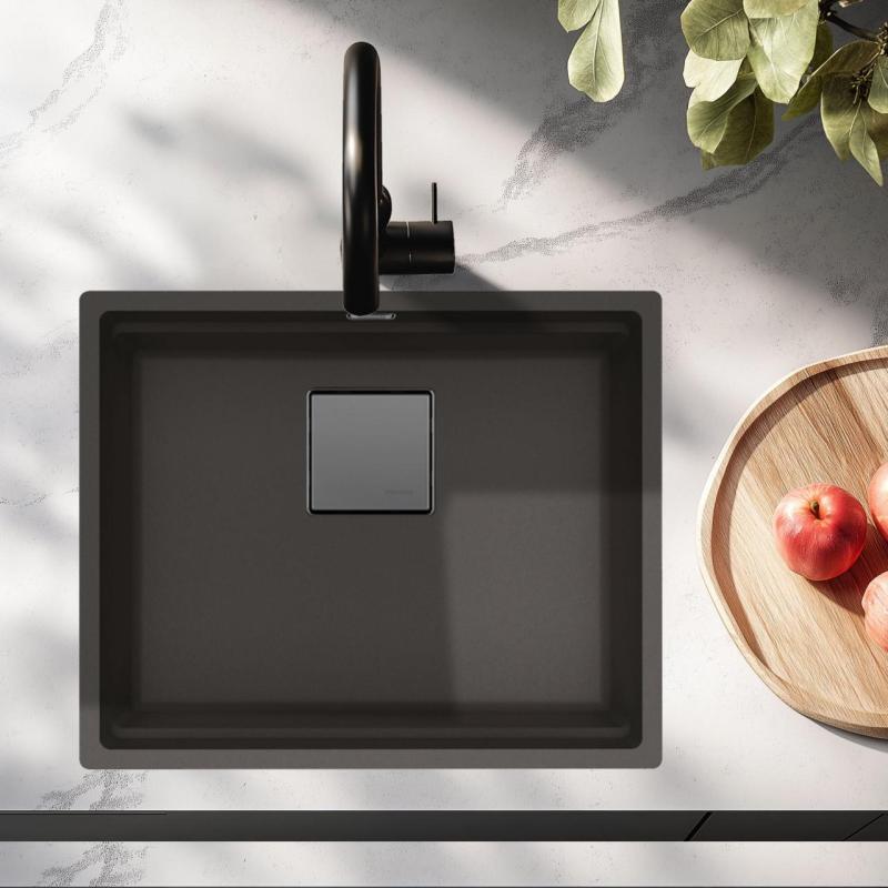 Franke Kubus KNG 110.52 Мивка 52x42 Slate Grey Гранит Тъмно Сиво Подстройка 125.0714.636