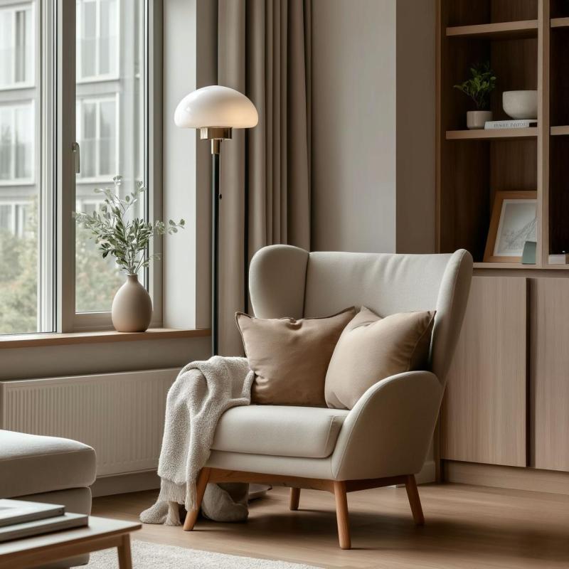 Подова лампа LAMIA, 9362, макс.250V, 50/60Hz, 1*E27, макс.40W, IP20, диам.30, 6 см, черно/златно