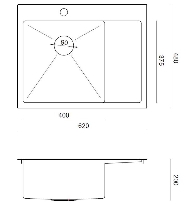 Aquadesign Clara Мивка Злато 62x48cm Надграждане или вграждане с отцеждалка, отвор за кран и златна запушалка - 1208969502