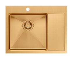 Аквадизайн Клара Мивка Мед 62x48см Надплот или Вграждане с Отцедник, Плот за Смесител и Медна Запушалка - 1208969503