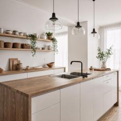 3Гранитланд Серенити кухненски смесител черен със сгъваем чучур 1208969533