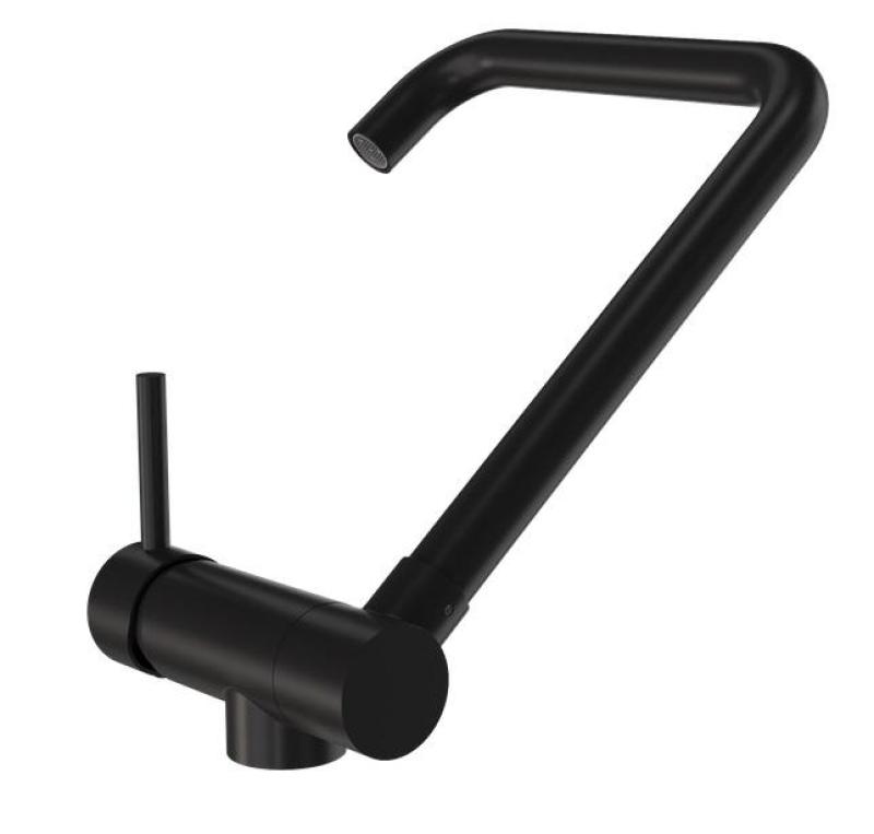 3Гранитланд Серенити кухненски смесител черен със сгъваем чучур 1208969533