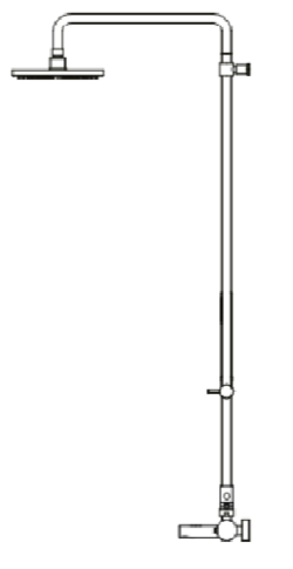 Водна революция Flow термостатичен тройно-кранов смесител за душ с горен душ 250мм и кръгъл ръчен душ мед T131TNR25CPE