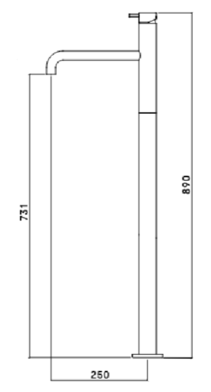 Waterevolution Flow свободностоящ смесител за вана месинг T134LE