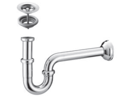 PB Unix P метален сифон с 1 1/4 отводна тръба, хромиран 1208969777