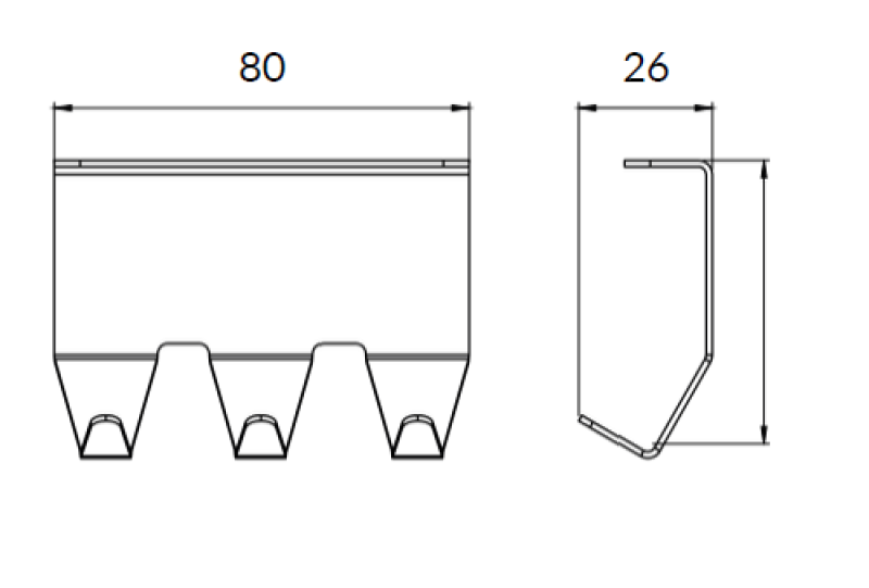 Епка Луксион Троен Кукич за Кухненски Релси Метал Черен 1208969963