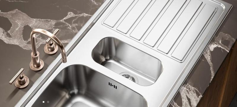 Банка Халифакс RVS двойна мивка за монтаж 80x45 см 1208970060