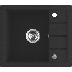 Аквадизайн Съмърсет Гранитна Надеждна Мивка Антрацит с малка Отцедна Част 570 x 495 мм 1208970084
