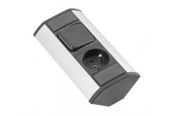 MINI ъглов разширител с превключвател и заземен контакт 230V 16A