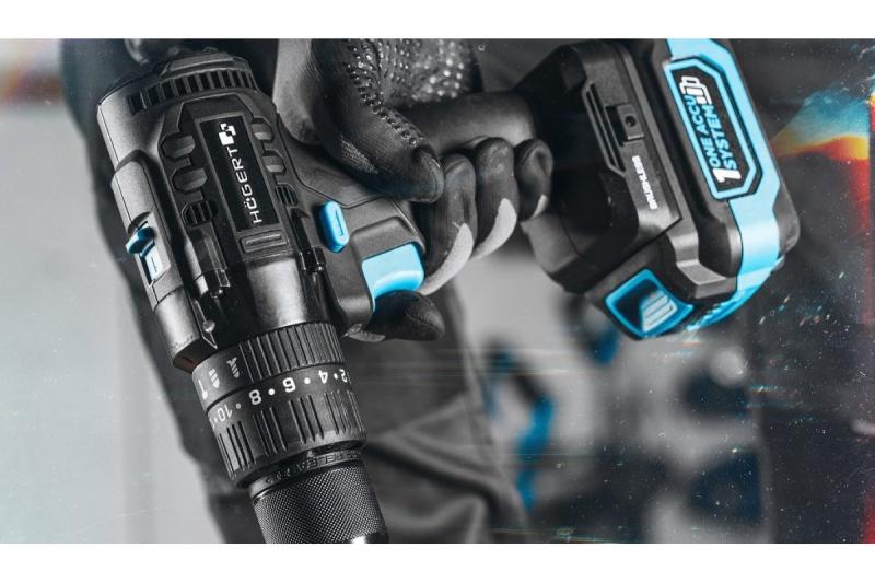 Хьогерт Акумулаторна ударна бормашина 18V за тухли, камък, дърво, метал.