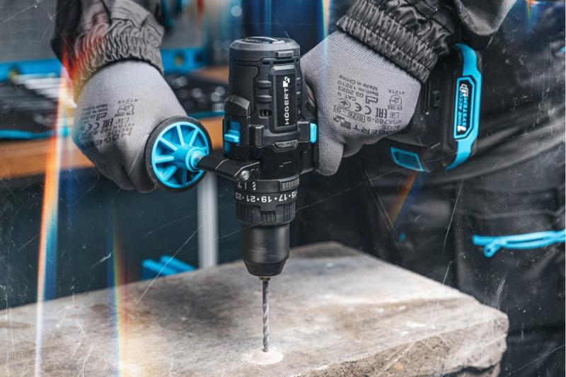 Högert мощна акумулаторна ударна бормашина, безчеткова, 18V